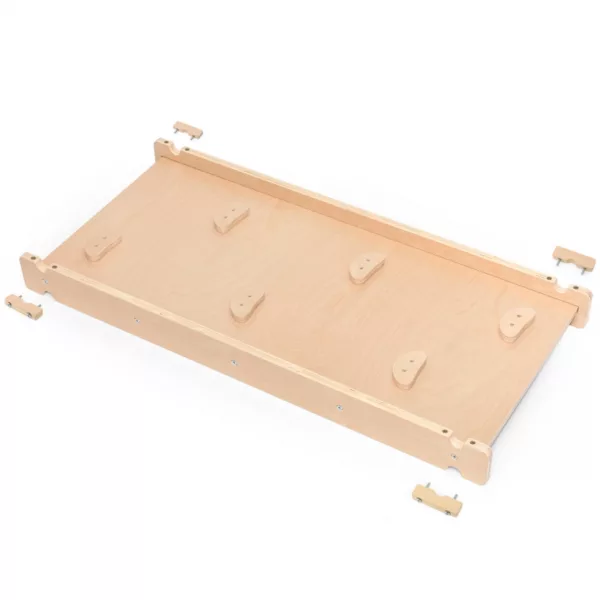 Дървена платформа Viga Toys за пързалка и рампа - сглобяема основа с крепежни елементи за Монтесори детски съоръжения