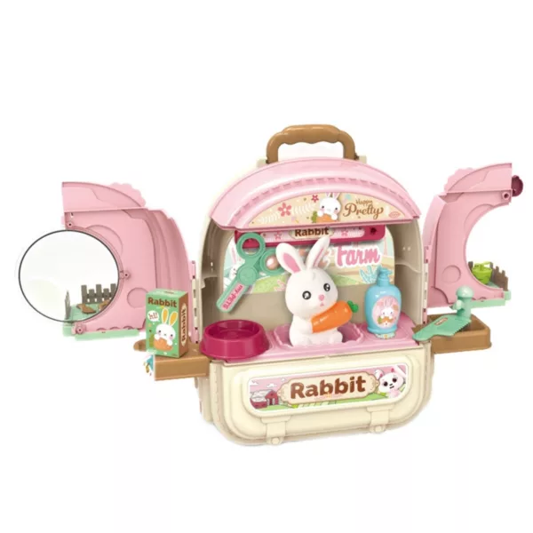 Ролеви ветеринарен комплект Jolly с плюшено зайче и аксесоари за грижа