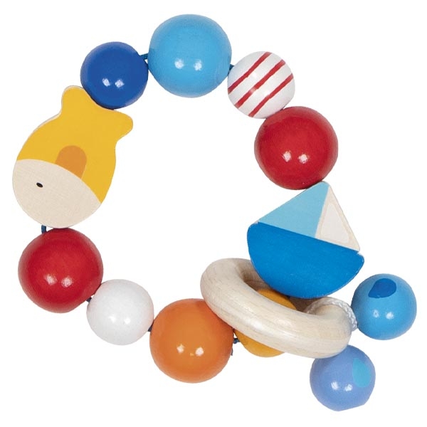 Goki бебешка еластична дрънкалка с рибки