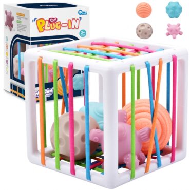 Сензорно кубче с ластици и топки Jolly 1