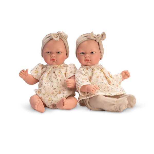 Детска кукла - Бебче Оли с гащеризонче на цветя 1