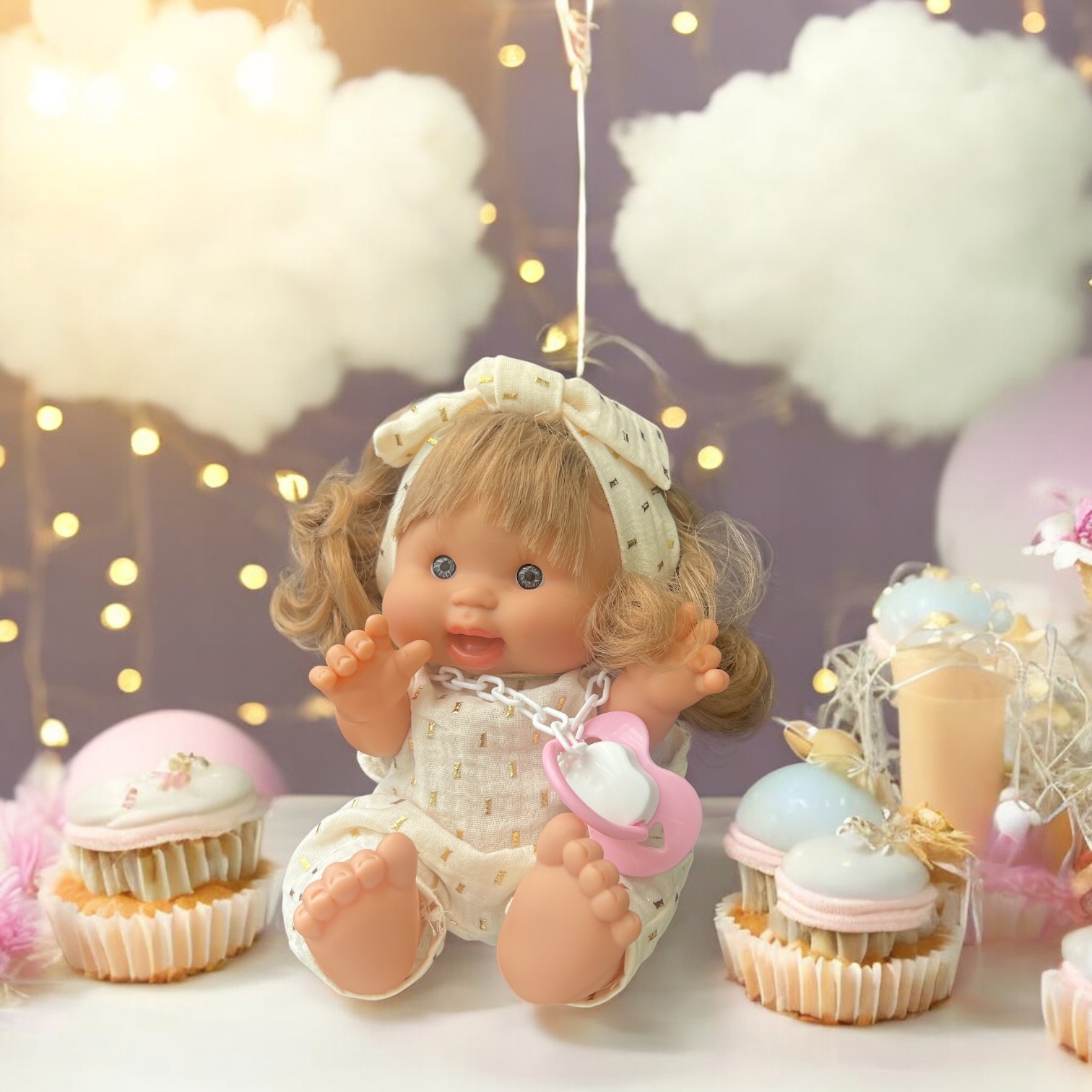 Кукла - Бебче Мая с гащеризон и панделка 1