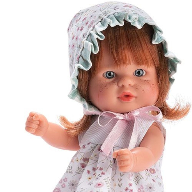 Кукла - Бебе Чикита с рокля и шапка на цветя 1