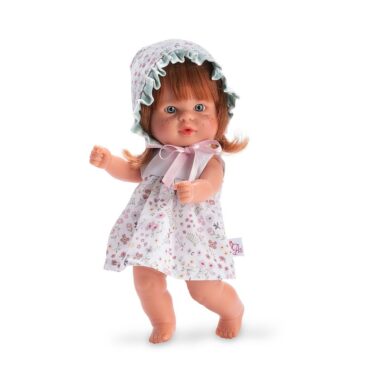Кукла - Бебе Чикита с рокля и шапка на цветя