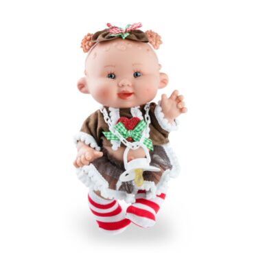 Кукла бебе - Коледно елфче 26 см. с биберон 1