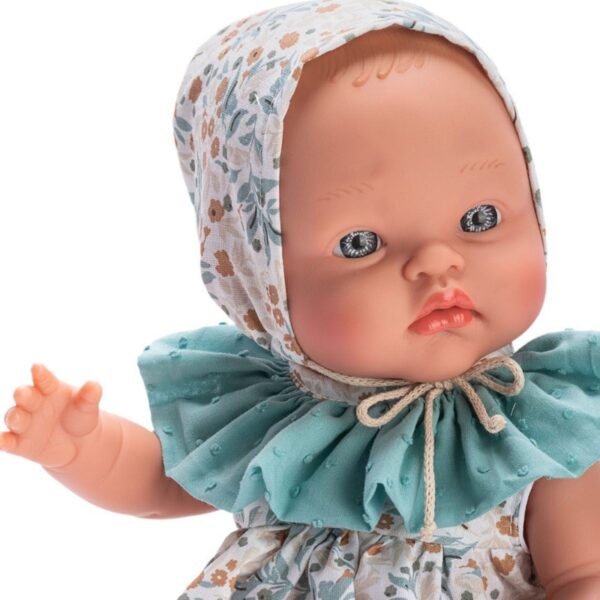 Кукла - Бебенце Алекс с гащеризон и шапка на цветя 3