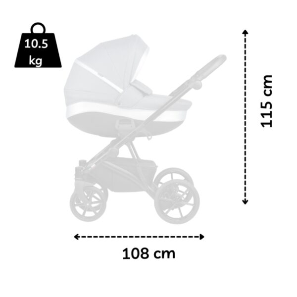 Бебешка количка Buba ZAZA2 2в1 CoffeeBrown 9