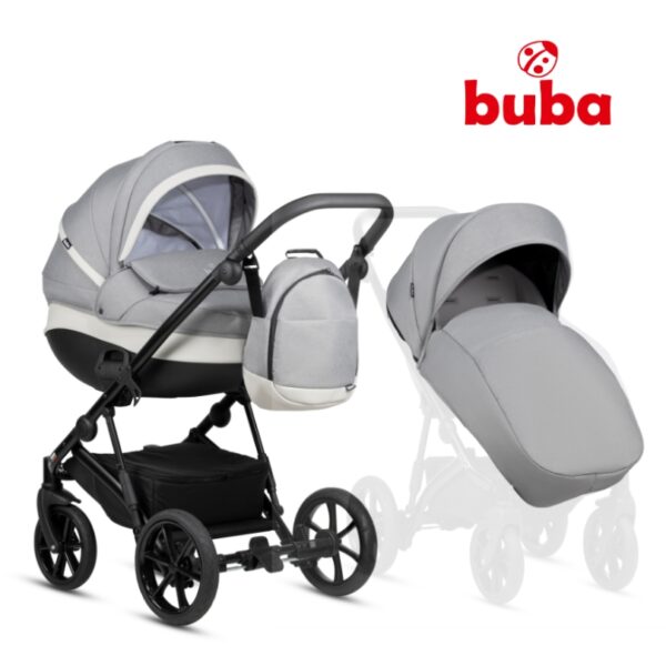 Бебешка количка Buba ZAZA2 2в1 WarmGrey 1