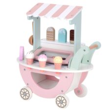 Дървена количка за сладолед с аксесоари 3