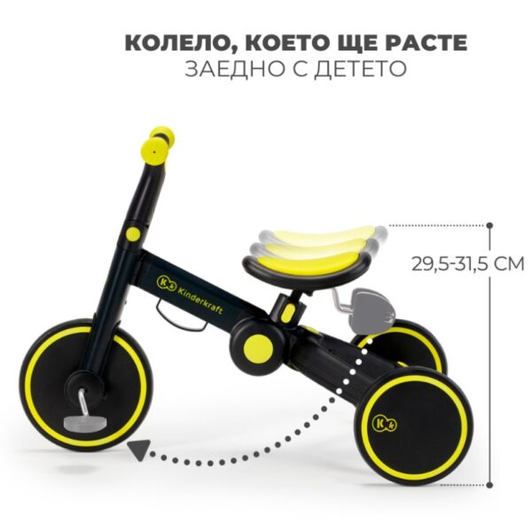 Триколка KinderKraft 3в1 4TRIKE черна 11
