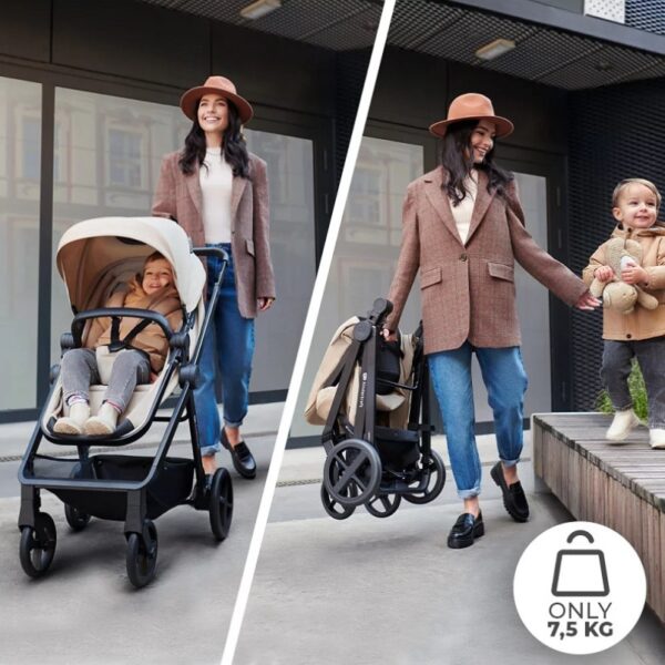 Бебешка количка KinderKraft NEWLY 4в1 MOONLIGHT GREY 2