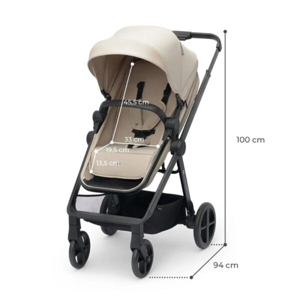 Бебешка количка KinderKraft NEWLY 4в1 MOONLIGHT GREY 6