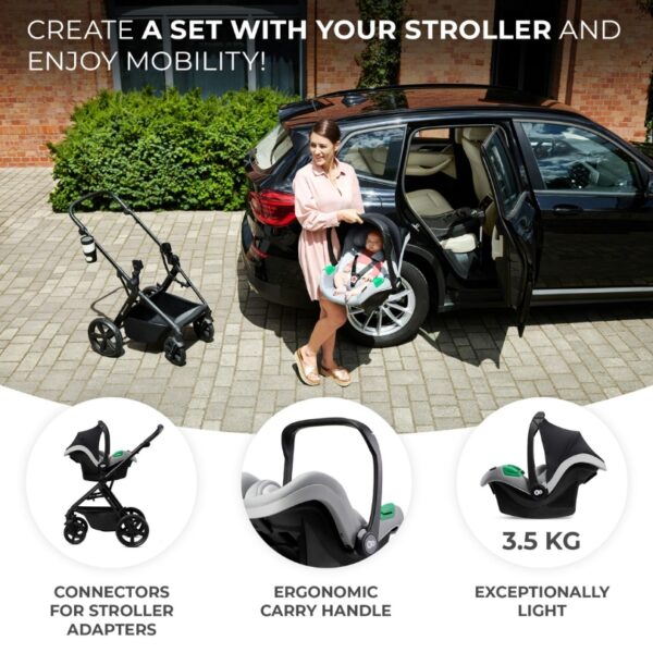 Бебешка количка KinderKraft NEWLY 4в1 MOONLIGHT GREY 8