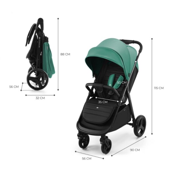 Бебешка количка KinderKraft RINE JUICY GREEN 1