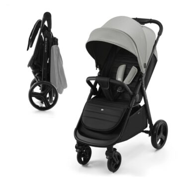 Бебешка количка KinderKraft RINE MOONLIGHT GREY 11