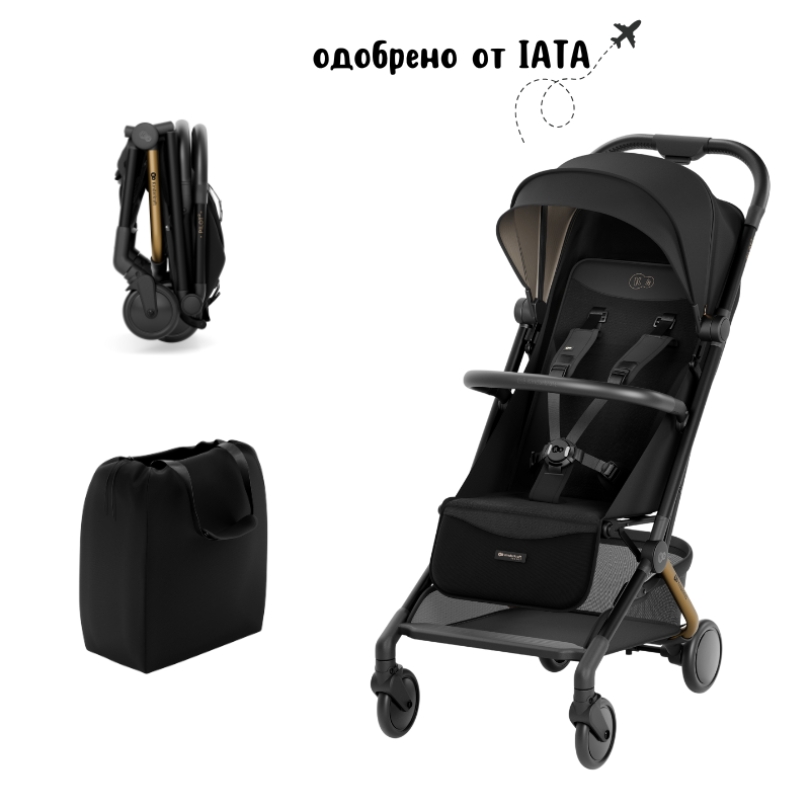Бебешка количка KinderKraft PILOT 2 MIDNIGHT BLACK 3