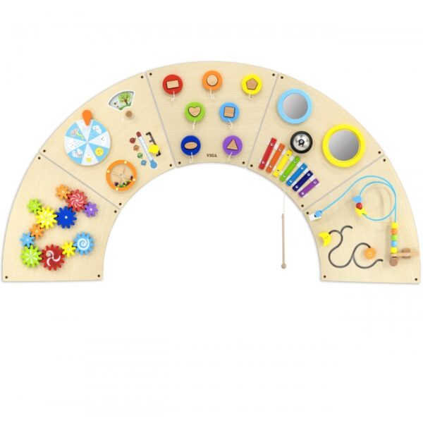 Дъгата на знанието – Монтесори стена с активности от Viga Toys