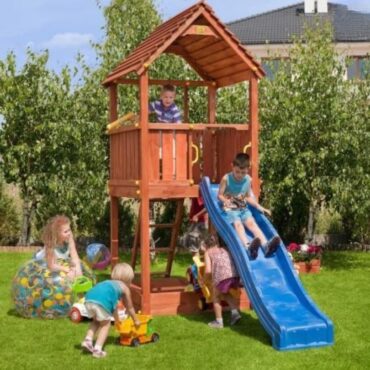 Детска площадка с пързалка Fungoo Joy – усмивки, енергия и слънчево настроение