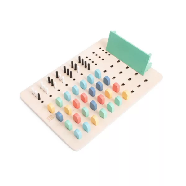 Детска логическа игра за разбиване на кодове дървена дъска пастел 7+