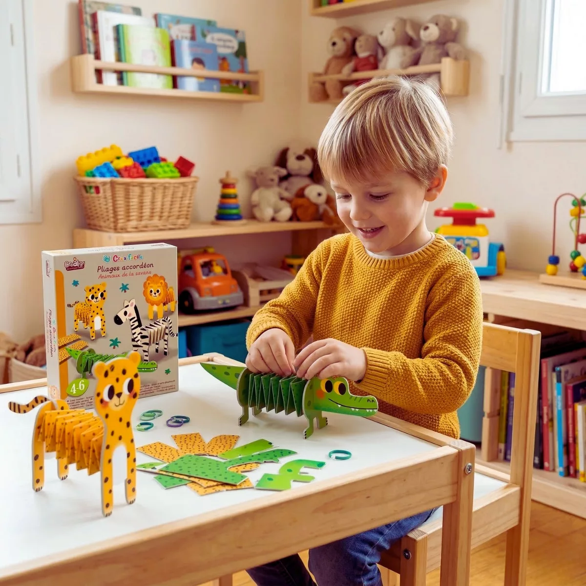 Творчески комплект Животните от саваната сгъване от хартия CreaLign творческа игра за деца