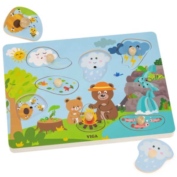 Гласовете на гората – Музикален пъзел със звуци от Viga Toys