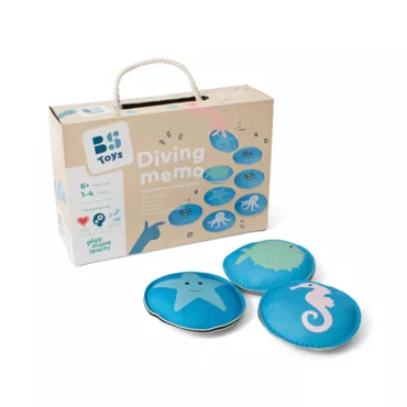 Мемори игра с водни камъчета от BS Toys син текстил 6+ години