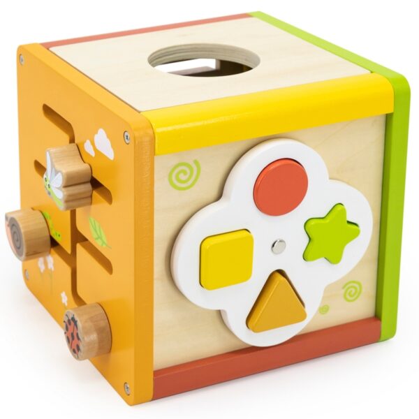 Дървено образователно кубче 5 в 1 с игри и активности от Viga Toys