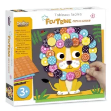 Творчески комплект със стикери от филц Цветна експлозия в саваната CreaLign за деца 3+