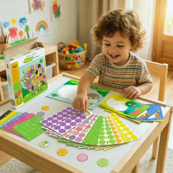 Творчески комплект със стикери от филц Весел ден във фермата CreaLign творческа игра за деца 3+