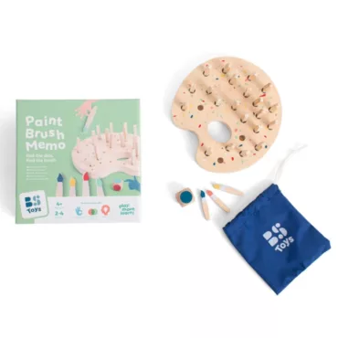 Забавна настолна игра за памет с цветни четки комплект 4+