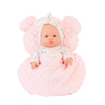 Бебе кукла Бети с розово меко одеяло и лента винил за деца
