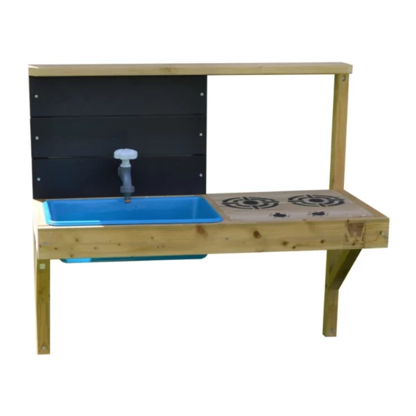 Детска площадка Wendi Toys с къщичка и кухня - дървен комплекс за готвене