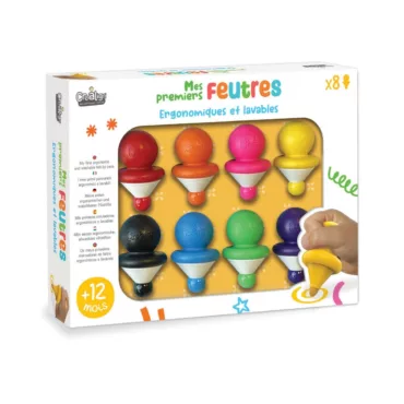 Детски флумастери с удобен захват 8 бр CreaLign цветен комплект флумастери 12+