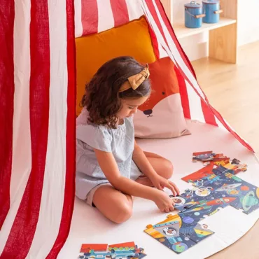 APLI Kids космически пъзел - образователна играчка от Bellamiestore за игра в палатка и развитие на логическото мислене