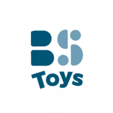  Лого на BS Toys играчки в сини нюанси с геометрични форми