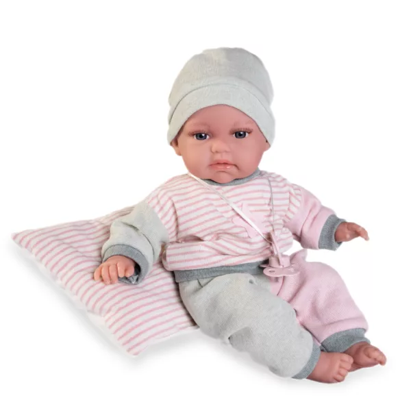 Интерактивна бебешка кукла с плюшен аксесоар и мека шапчка