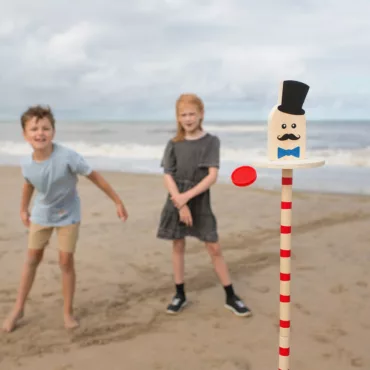 Детска игра за събаряне на мишена, дървени елементи за състезания, подходяща за момчета над 4 години