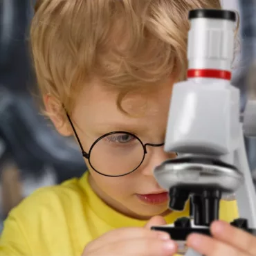 Детски микроскоп, образователна играчка, изследователски комплект за момчета, пластмасов материал