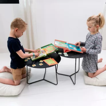 Дървена тактилна игра за сетивна стимулация и логика, за деца над 3 години