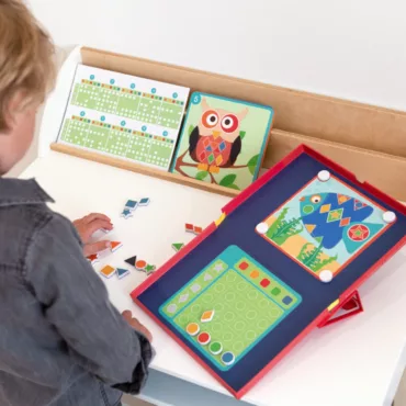 Дървена логическа игра с животински фигури, стимулира вниманието и паметта, за деца