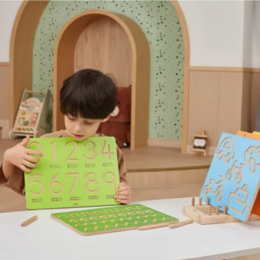 Детска дървена дъска с цифри за писане и учене на числа, образователна играчка за ранно развитие