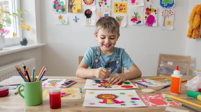 Самостоятелно рисуване развива детската фина моторика и сложно въображение при 5-6 години