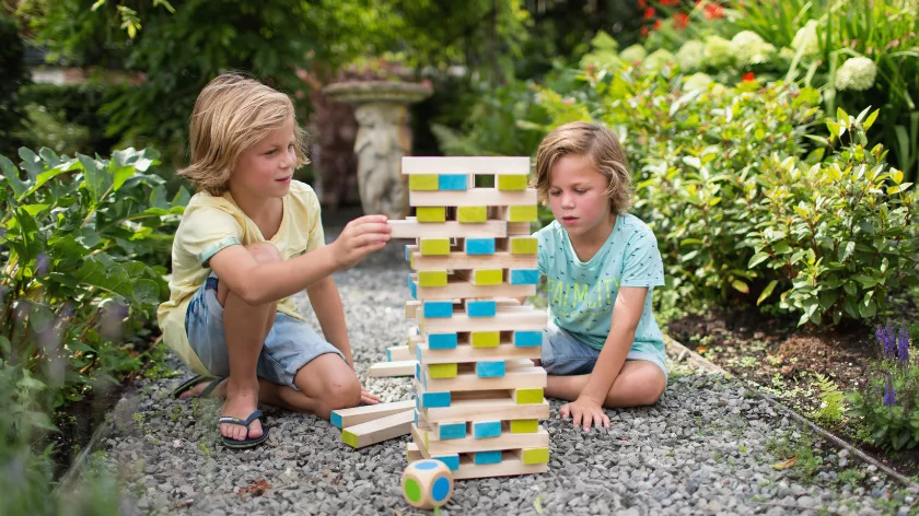 Дървени настолни игри за деца с цветни блокчета Дженга