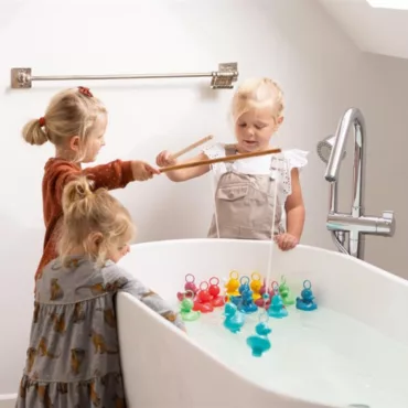 Занимателна игра риболов с патета за баня, многоцветна, за момичета