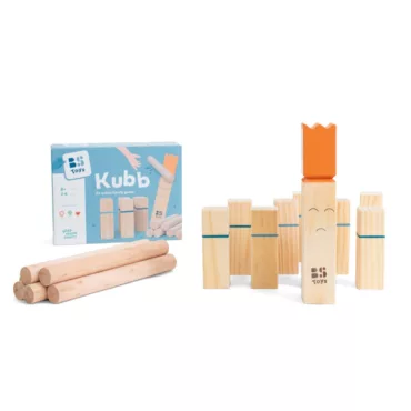 Кралска дървена игра Kubb за цялото семейство, комплект BS Toys от дърво, 8+