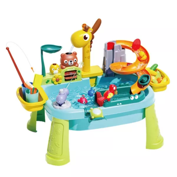 Масичка за риболов с водопад и жираф Jolly Toy в ярки цветове за забавни водни игри