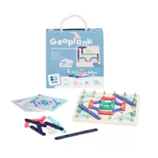 Дървен Геопланк STEM игра от BS Toys комплект с карти