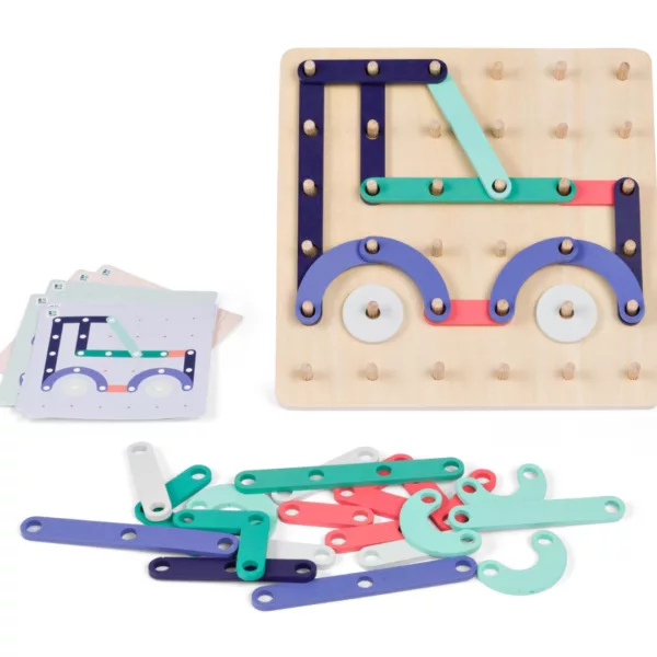 Дървен Геопланк STEM игра от BS Toys модел камион