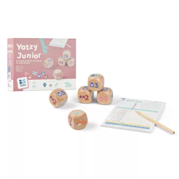 Дървена настолна игра с животни и зарове Yatzy Junior дърво 6+