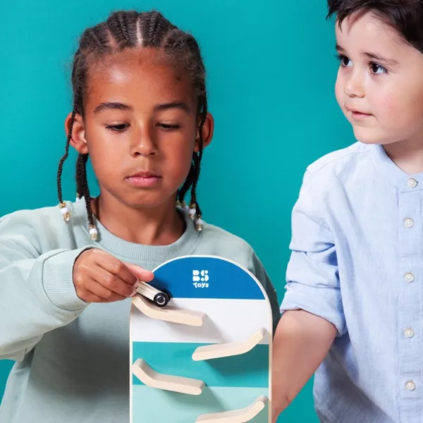 Дървена писта за колички BS Toys образователна игра за деца